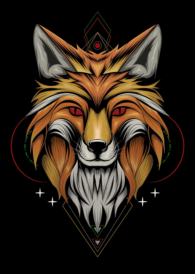 vector fox illustration