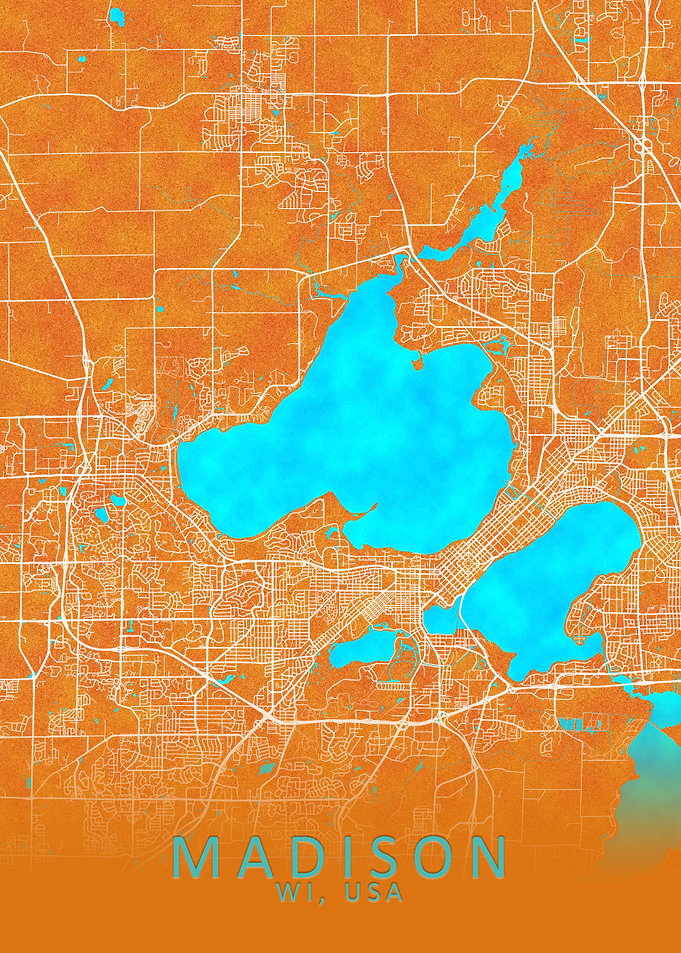 Madison WI USA City Map