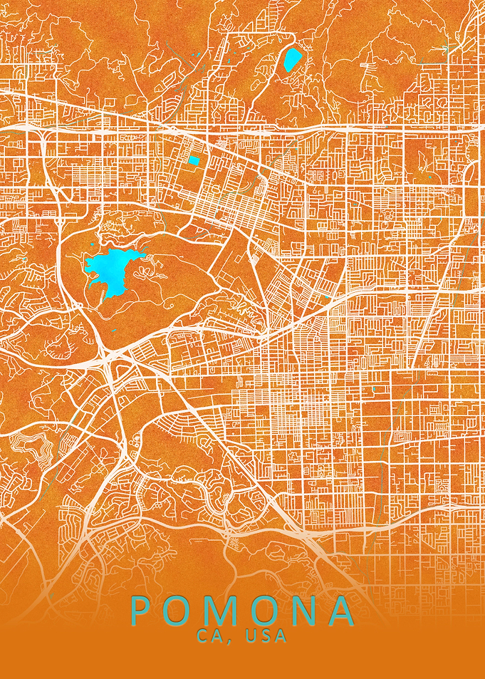 Pomona CA USA City Map
