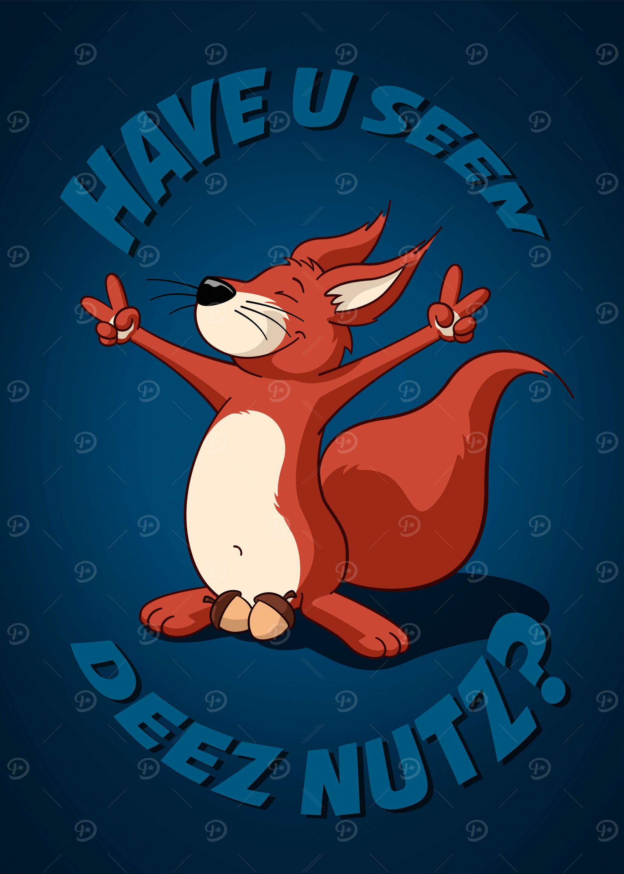 Nutty Squirrel Blue