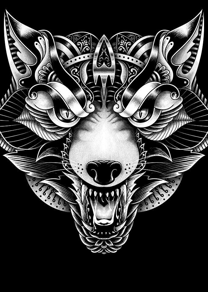 Angry Wolf Ornate