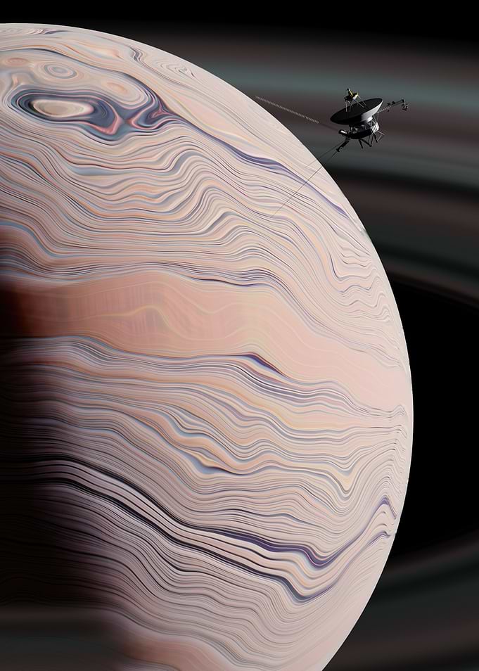Voyager visiting Saturn