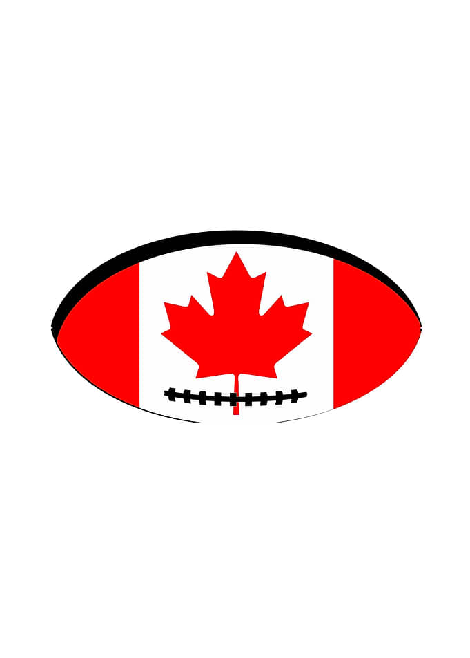 Canadian Flag Rugby Ball