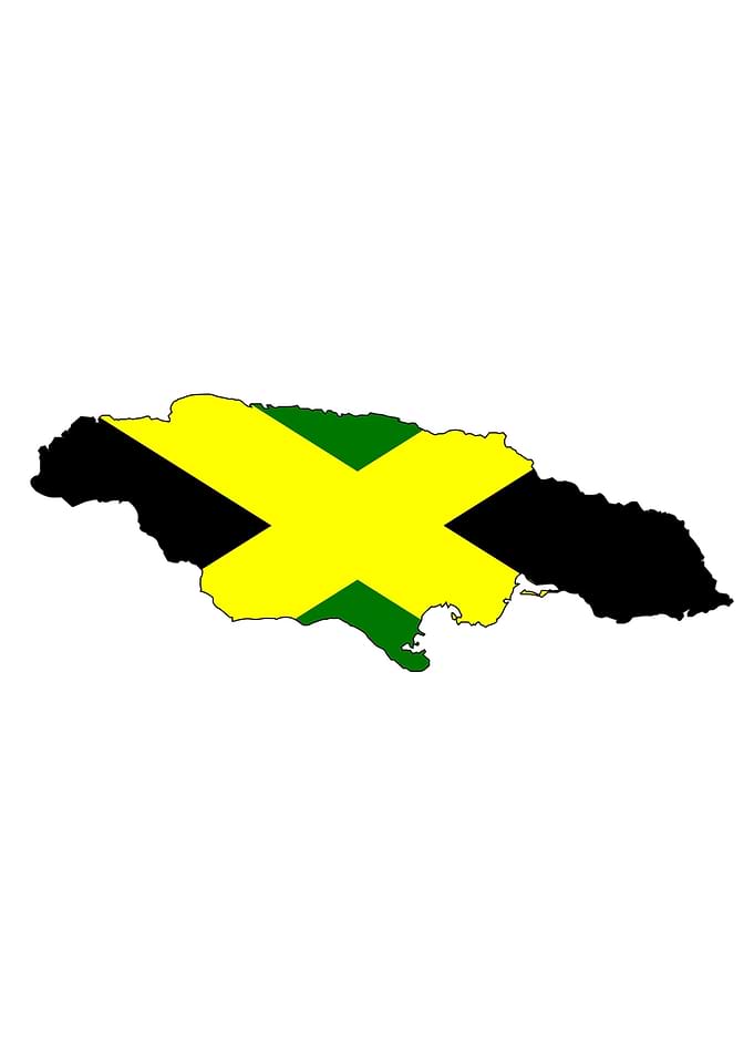 Jamaica Island And Flag