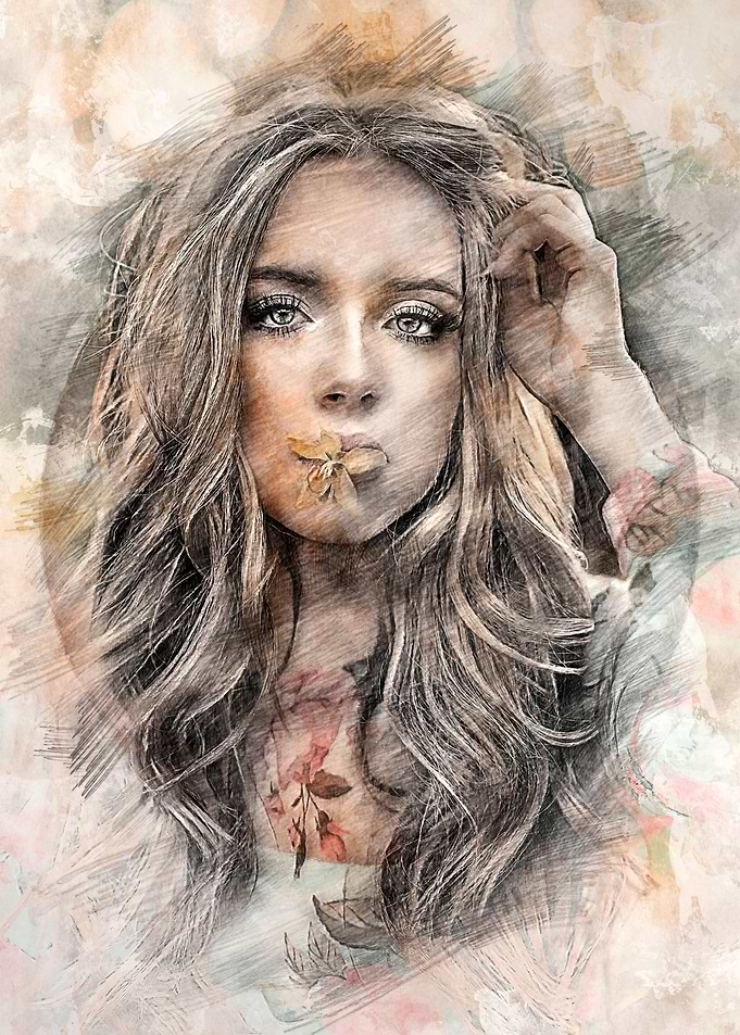 Woman with a flower
