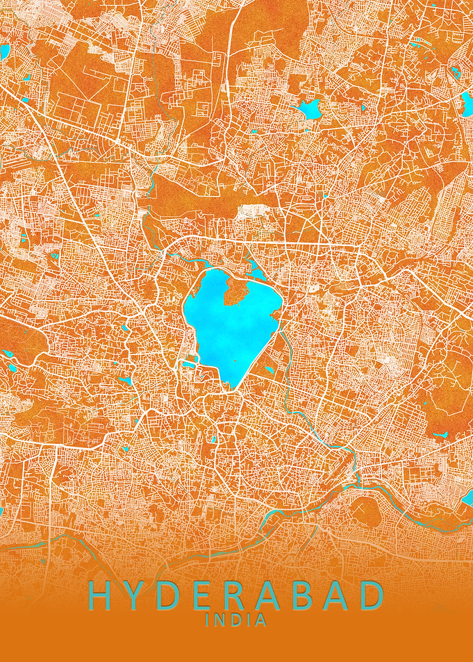 Hyderabad India City Map