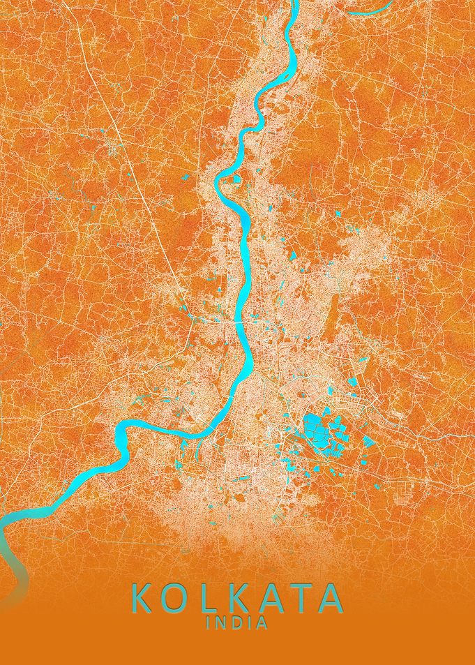 Kolkata India City Map