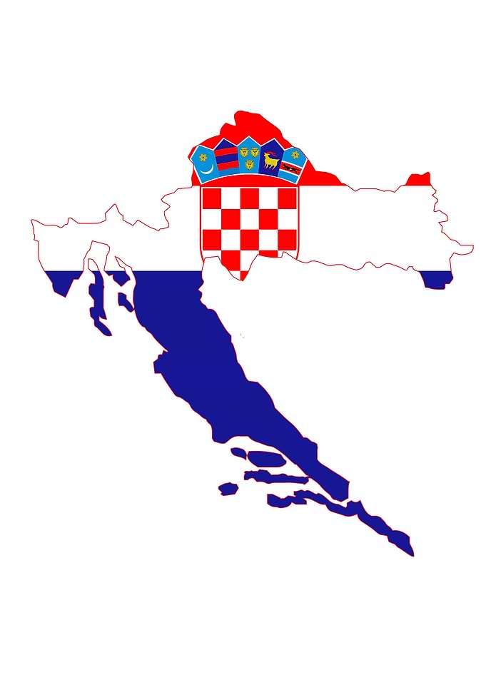 Croatia Map And Flag