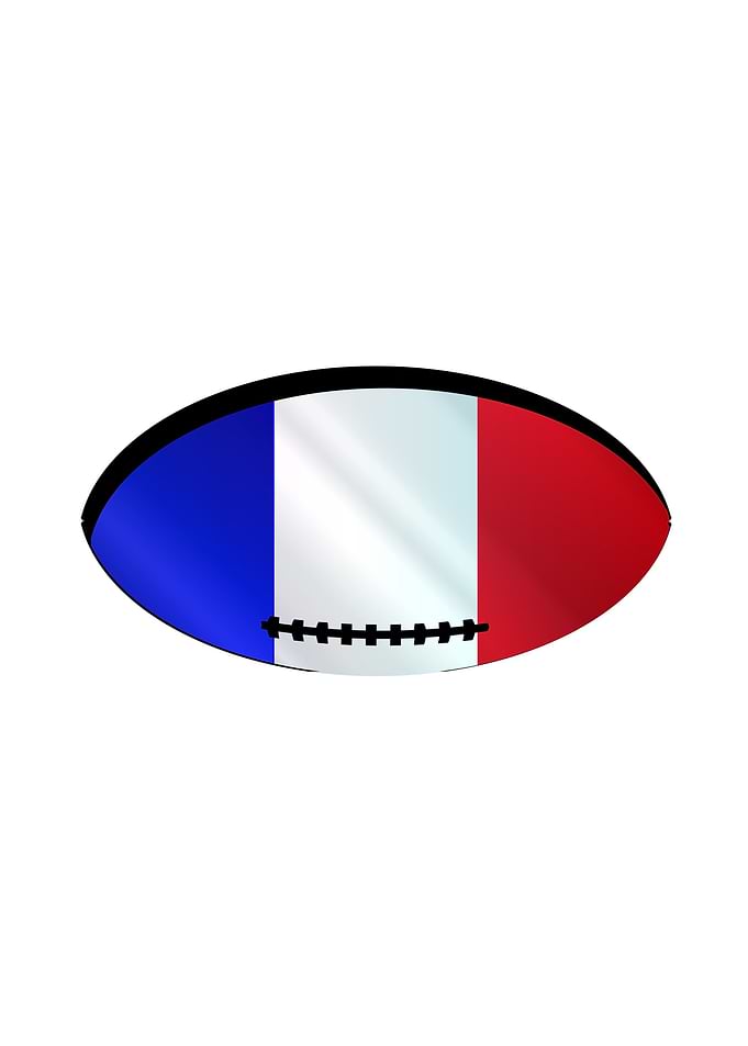 French Flag Rugby Ball
