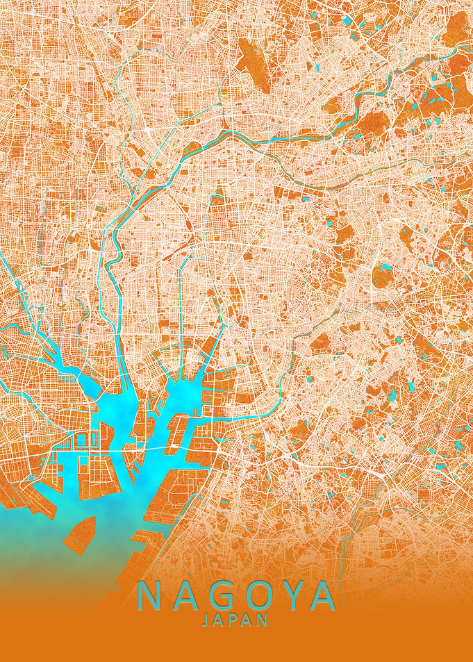 Nagoya Japan City Map
