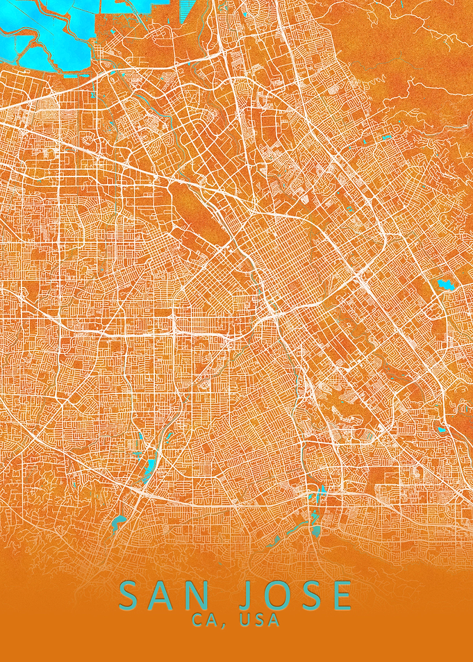 San Jose CA USA City Map