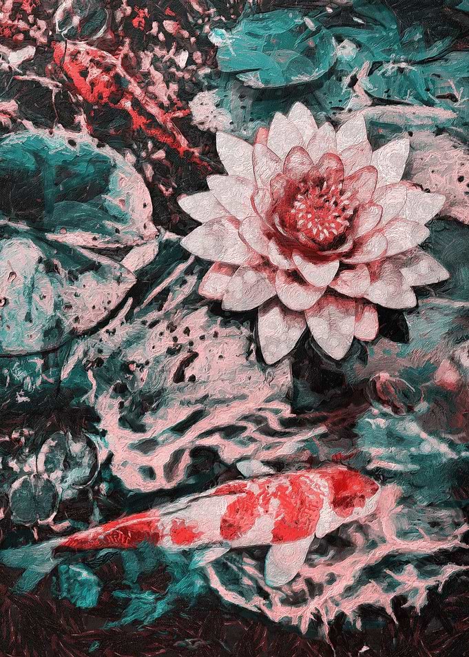 Koi fish art