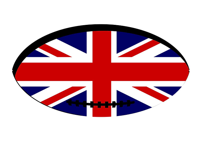 UK Flag Rugby Ball