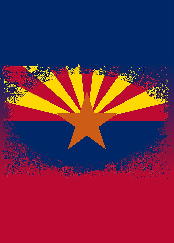 Arizona State Oval Grunge