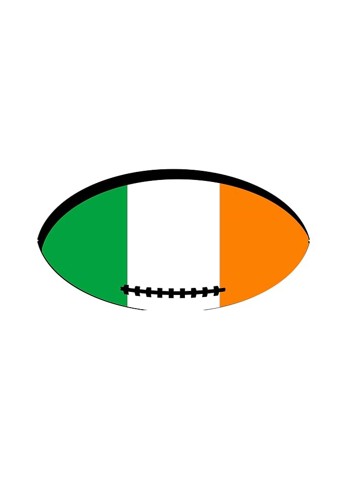 Irish Flag Rugby Ball