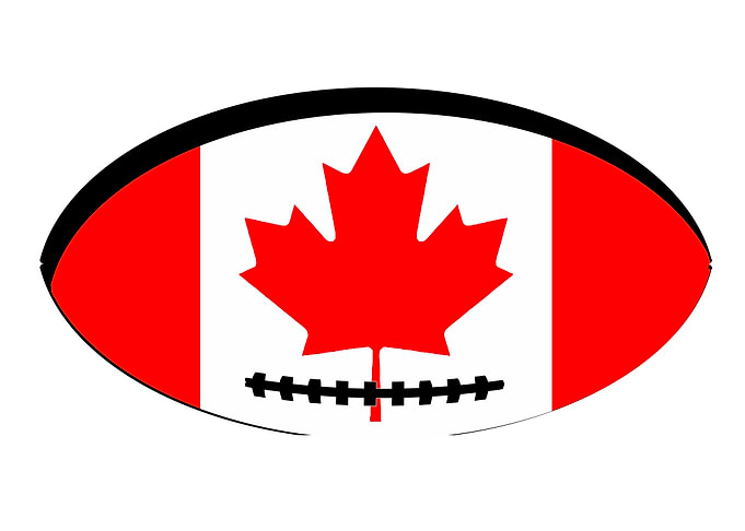 Canadian Flag Rugby Ball