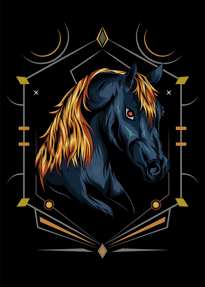 vector horse illustration