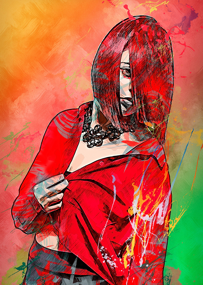 Girl in red