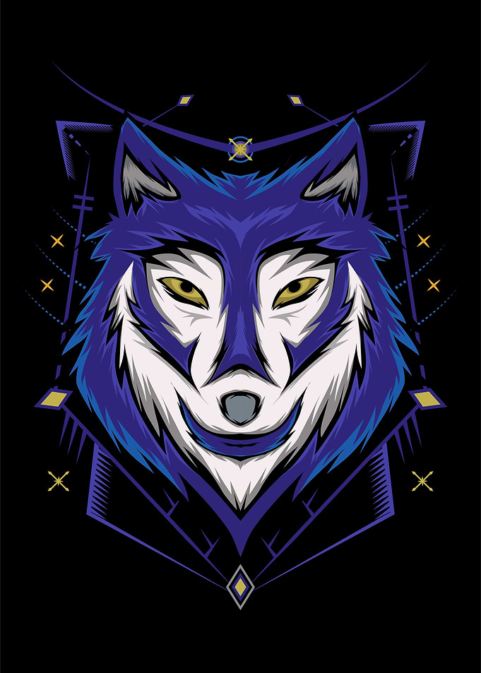wolves vector illustration