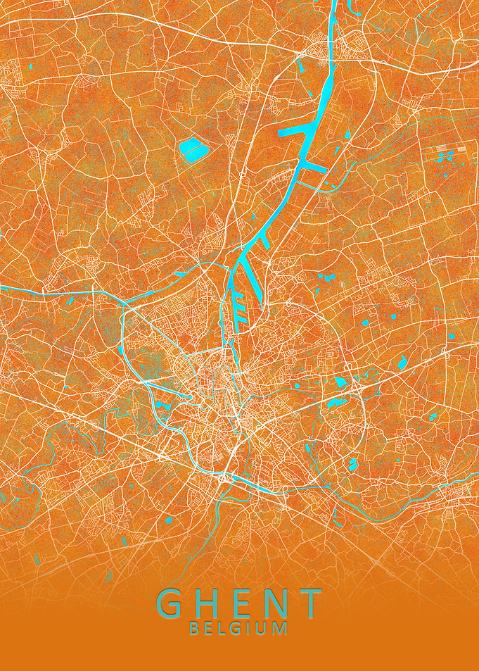 Ghent Belgium City Map