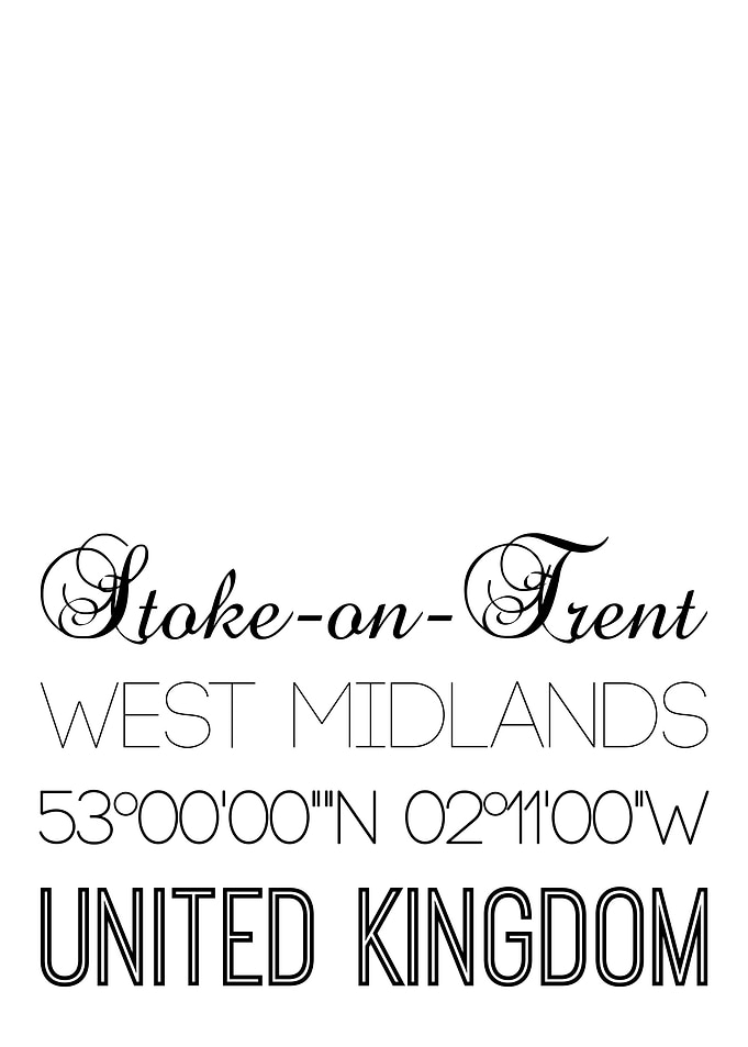 Stoke On Trent On White