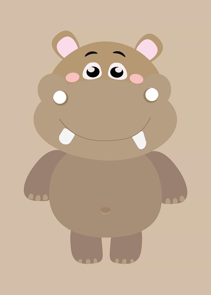 Hippo Kawaii Cute