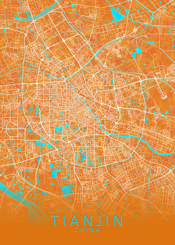 Tianjin China City Map