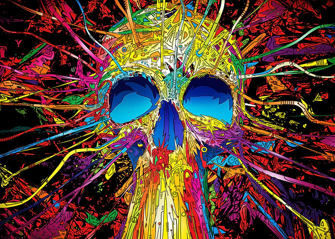 dark skull skeleton