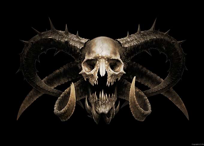 dark skull skeleton