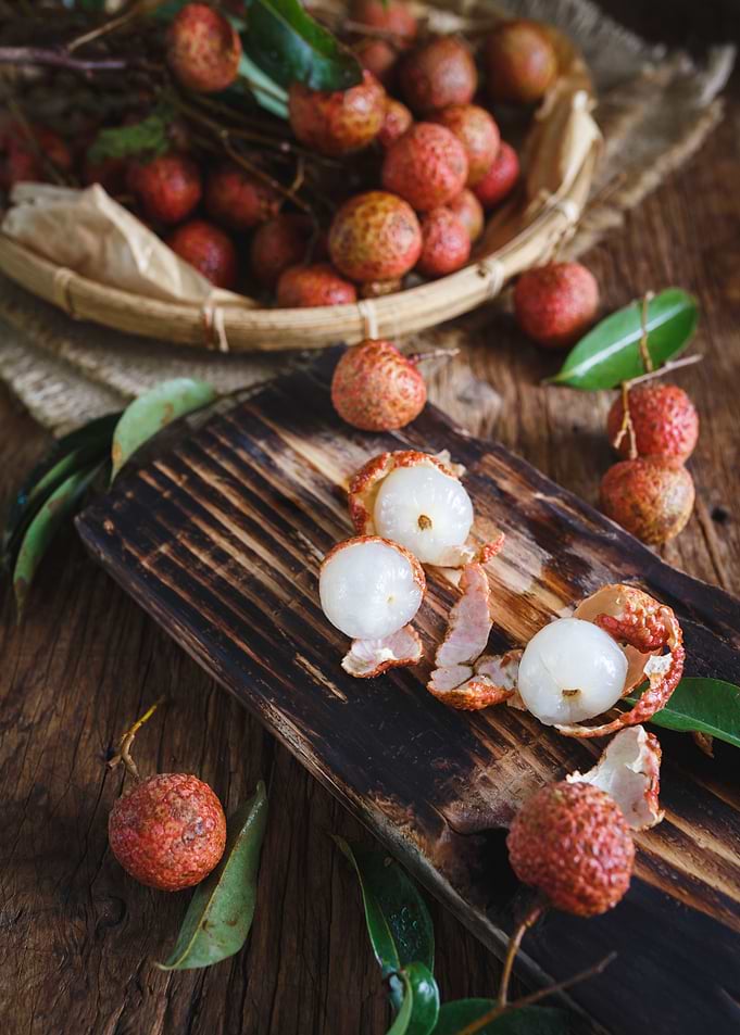 Fresh lychees
