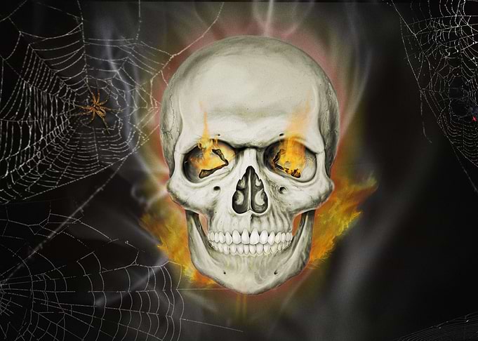 dark skull skeleton
