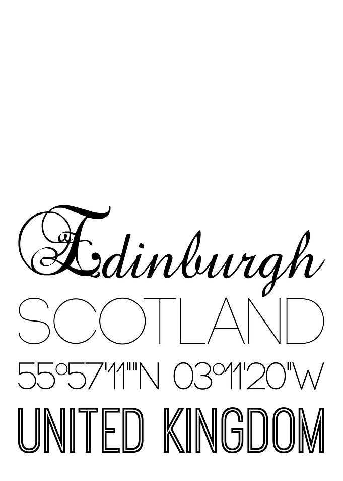 Edinburgh Scotland White