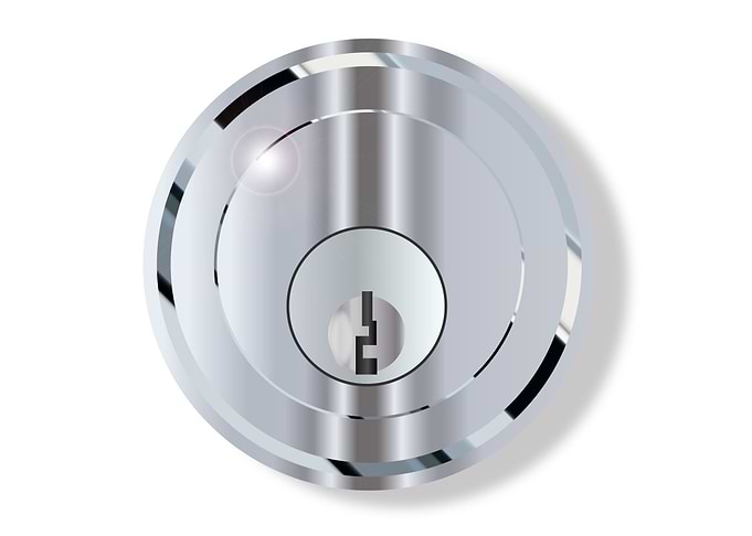 Chrome Front Door Lock