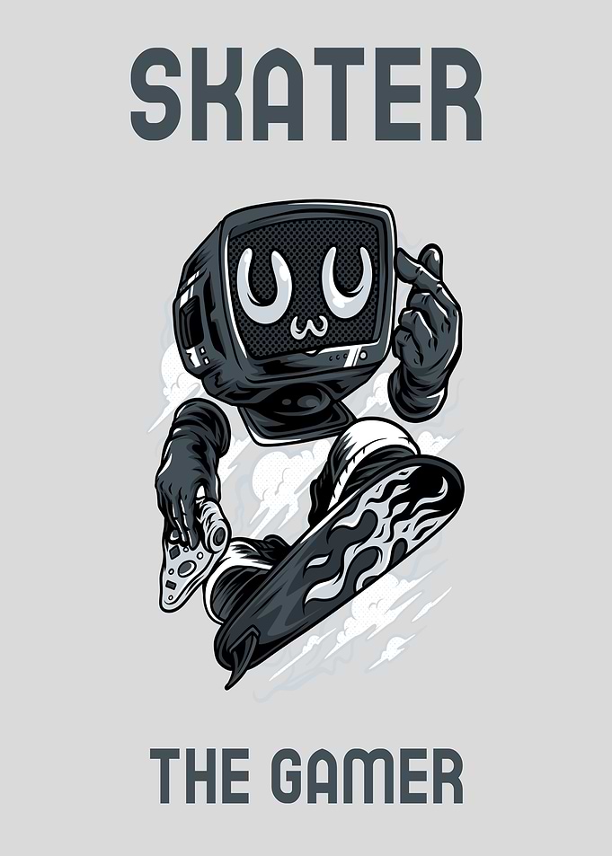 Funny Skater the Gamer