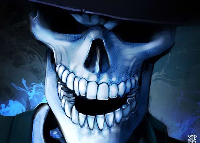 dark skull skeleton