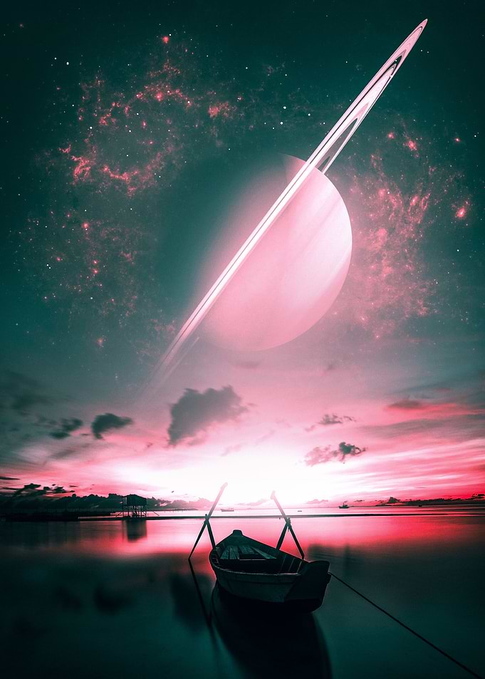 Saturn Abstract Art