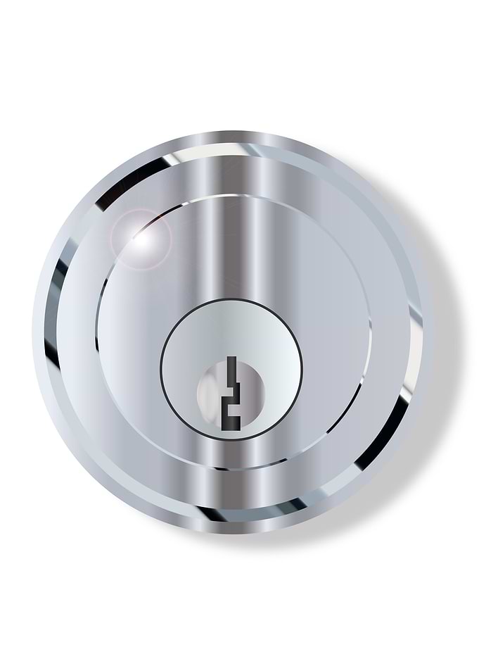 Chrome Front Door Lock