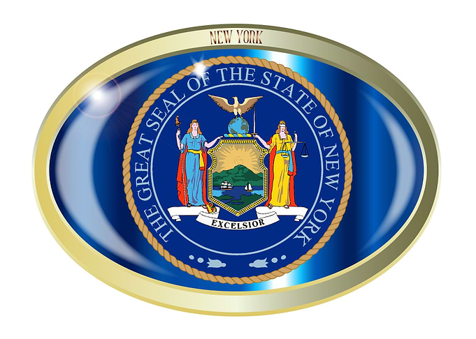 New York State Seal Button