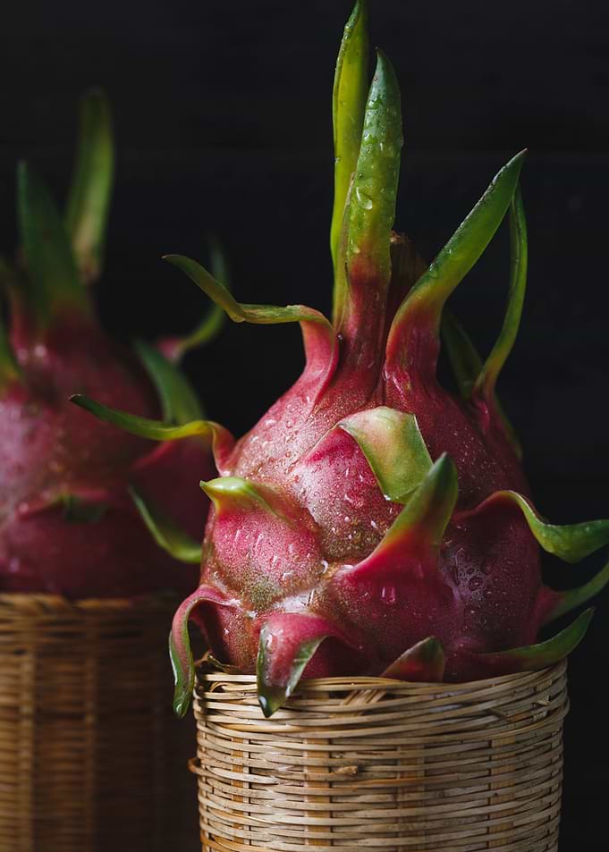 Fresh dragon fruits