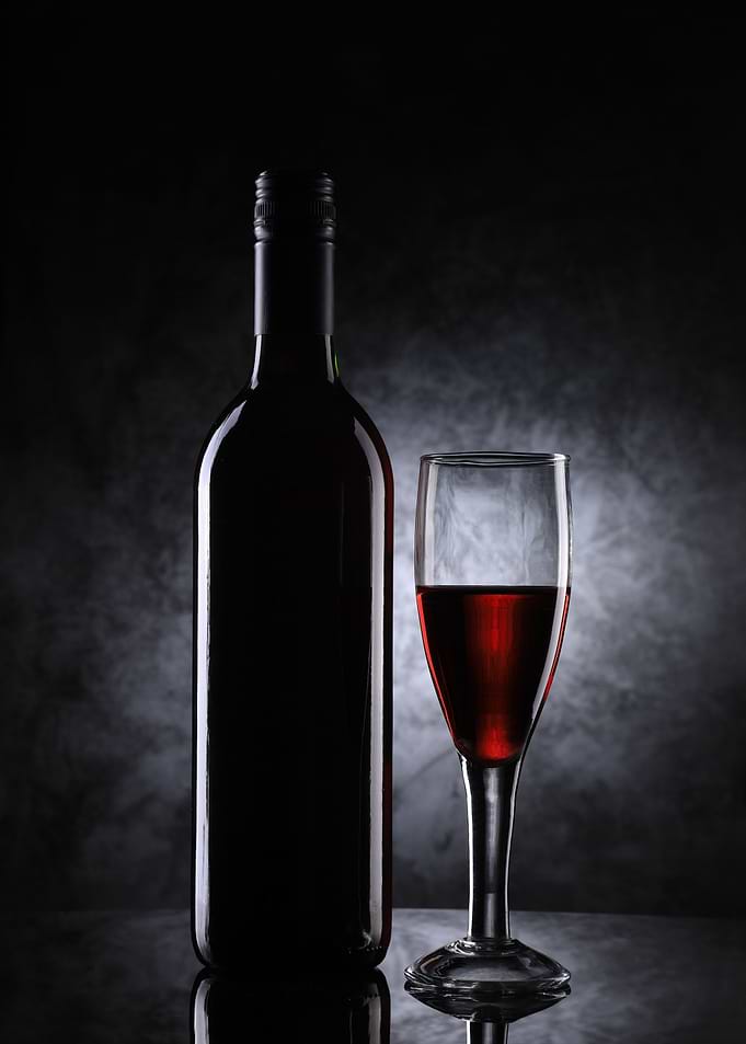 Wine Glass and Bottle