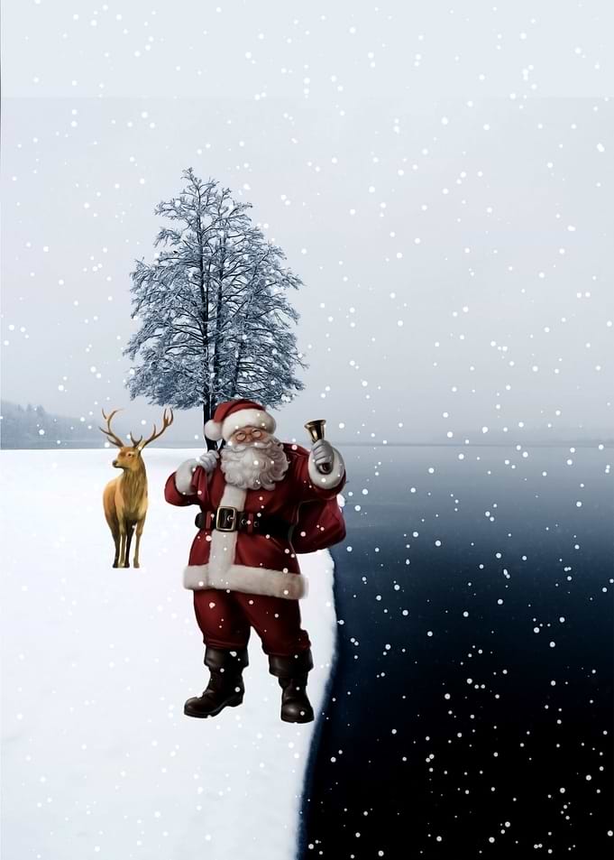 Santa in winter