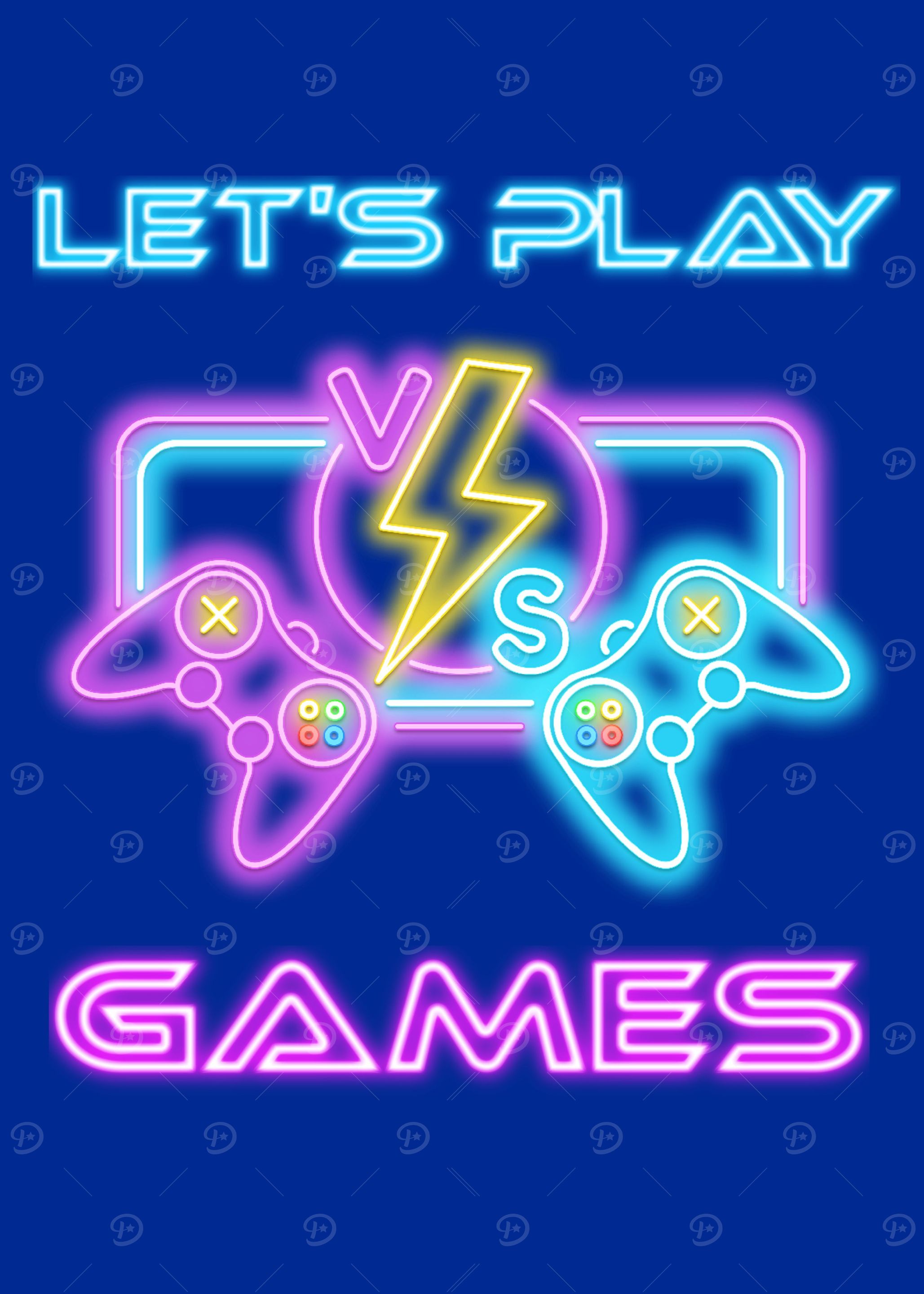 Lets Play Games neon