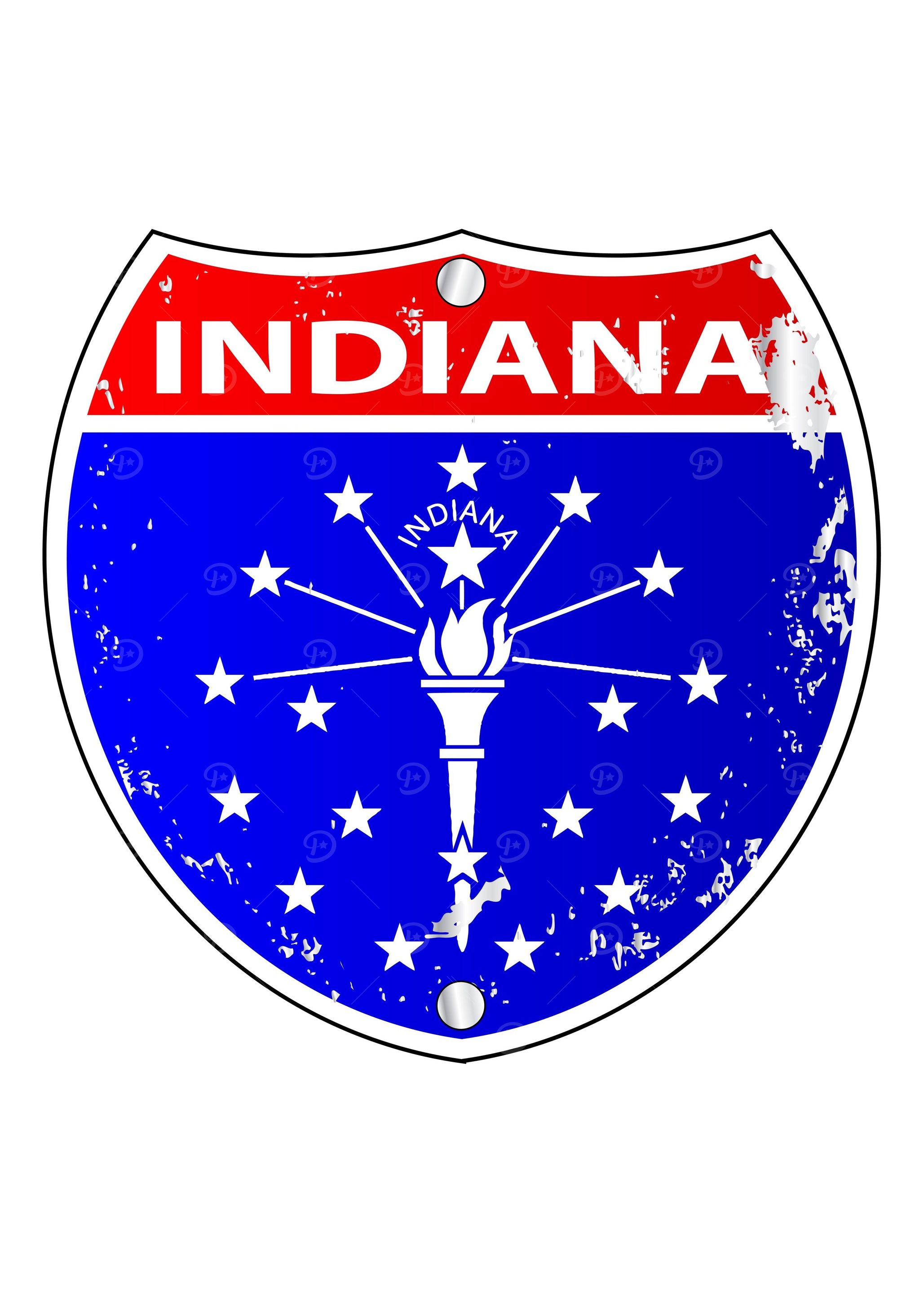 Indiana Flag Sign