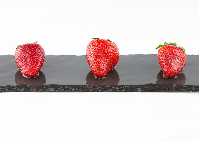 Three strawberries
