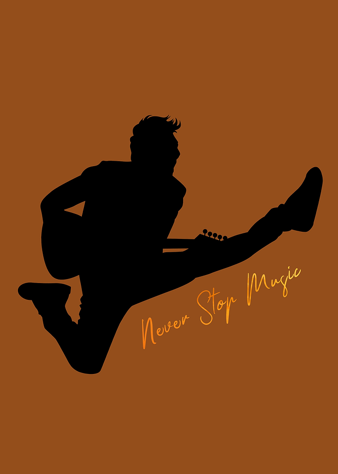never stop music guitarist
