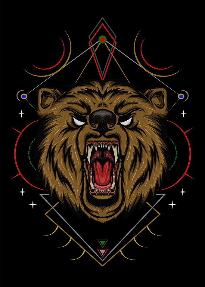VECTOR BEAR HEAD logo