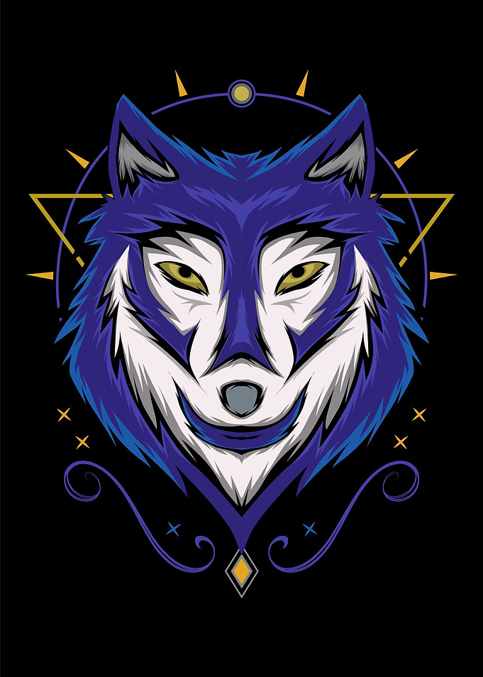 Head wolf vector wolves
