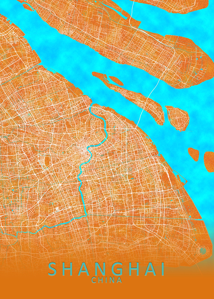 Shanghai China City Map