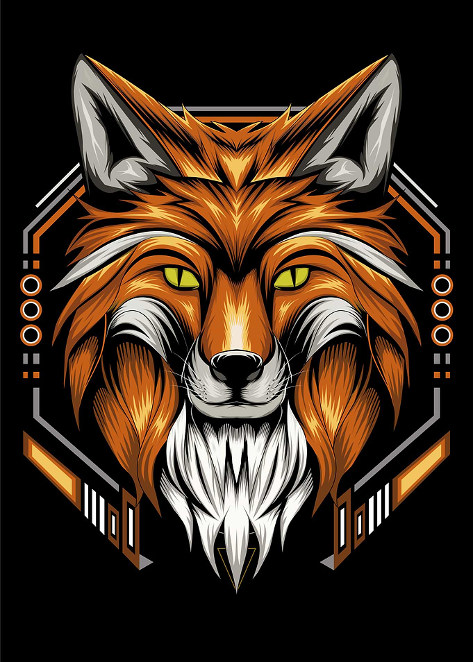 vector fox animal logo