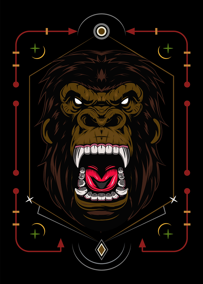 vector gorilla Head logo